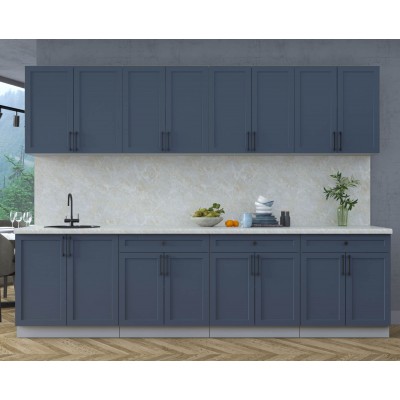 Готовая кухня Тренд Soft-touch 2,9А (Индиго/Индиго) фабрика Интерлиния Готовая кухня Тренд Soft-touch 2,9А (Индиго/Индиго) фабрика Интерлиния