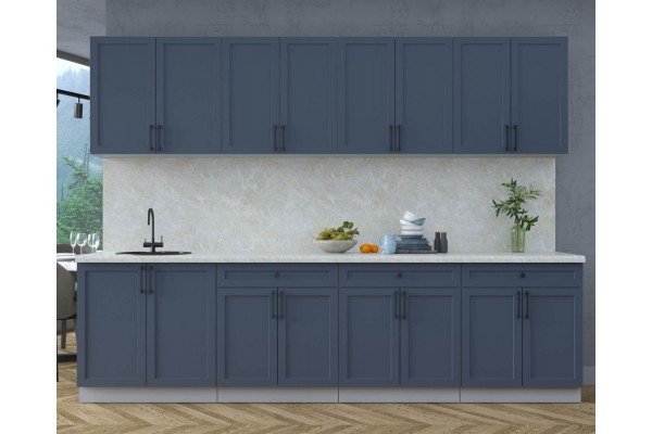 Готовая кухня Тренд Soft-touch 2,9А (Индиго/Индиго) фабрика Интерлиния