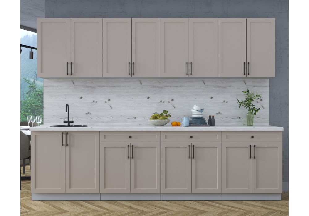 Готовая кухня Тренд Soft-touch 2,9А (Луна/Луна) фабрика Интерлиния в Минске Готовая кухня Тренд Soft-touch 2,9А (Луна/Луна) фабрика Интерлиния