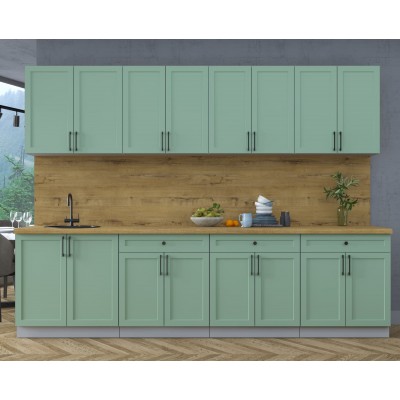 Готовая кухня Тренд Soft-touch 2,9А (Мята/Мята) фабрика Интерлиния Готовая кухня Тренд Soft-touch 2,9А (Мята/Мята) фабрика Интерлиния