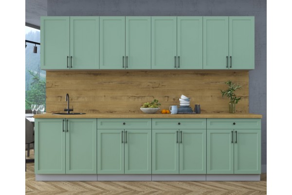 Готовая кухня Тренд Soft-touch 2,9А (Мята/Мята) фабрика Интерлиния