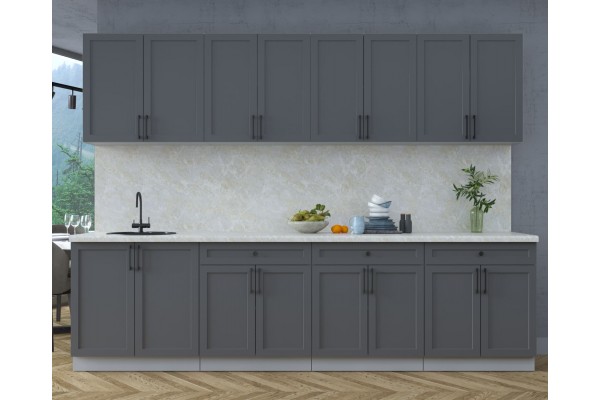 Готовая кухня Тренд Soft-touch 2,9А (Пепел/Пепел) фабрика Интерлиния