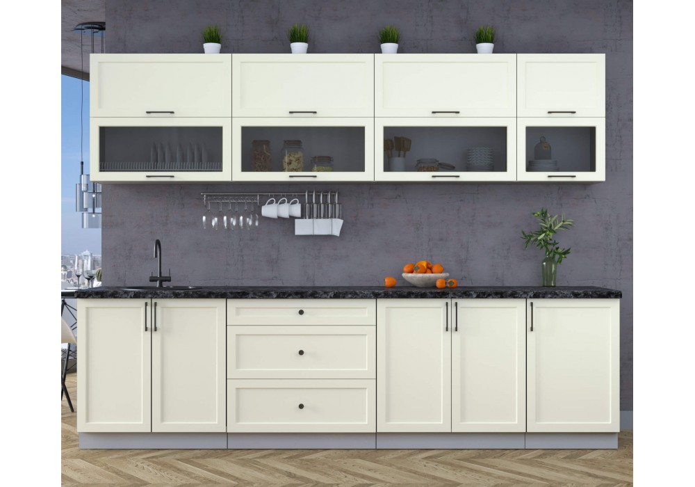 Готовая кухня Тренд Soft-touch 2,9Б (Белый/Белый) фабрика Интерлиния в Минске Готовая кухня Тренд Soft-touch 2,9Б (Белый/Белый) фабрика Интерлиния