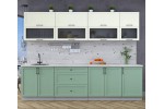 Готовая кухня Тренд Soft-touch 2,9Б (Белый/Мята) фабрика Интерлиния в Минске Готовая кухня Тренд Soft-touch 2,9Б (Белый/Мята) фабрика Интерлиния