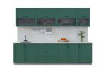 Готовая кухня Тренд Soft-touch 2,9Б (Изумруд/Изумруд) фабрика Интерлиния в Минске Готовая кухня Тренд Soft-touch 2,9Б (Изумруд/Изумруд) фабрика Интерлиния