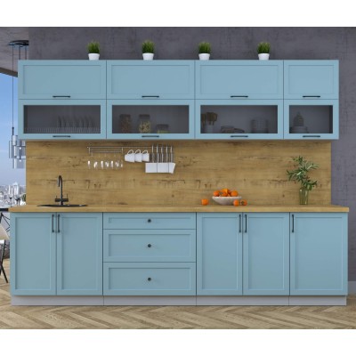 Готовая кухня Тренд Soft-touch 2,9Б (Океан/Океан) фабрика Интерлиния Готовая кухня Тренд Soft-touch 2,9Б (Океан/Океан) фабрика Интерлиния
