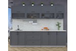 Готовая кухня Тренд Soft-touch 2,9Б (Пепел/Пепел) фабрика Интерлиния в Минске Готовая кухня Тренд Soft-touch 2,9Б (Пепел/Пепел) фабрика Интерлиния