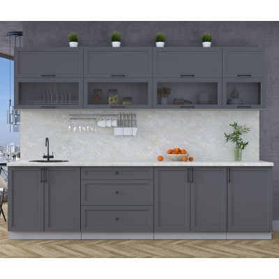 Готовая кухня Тренд Soft-touch 2,9Б (Пепел/Пепел) фабрика Интерлиния Готовая кухня Тренд Soft-touch 2,9Б (Пепел/Пепел) фабрика Интерлиния