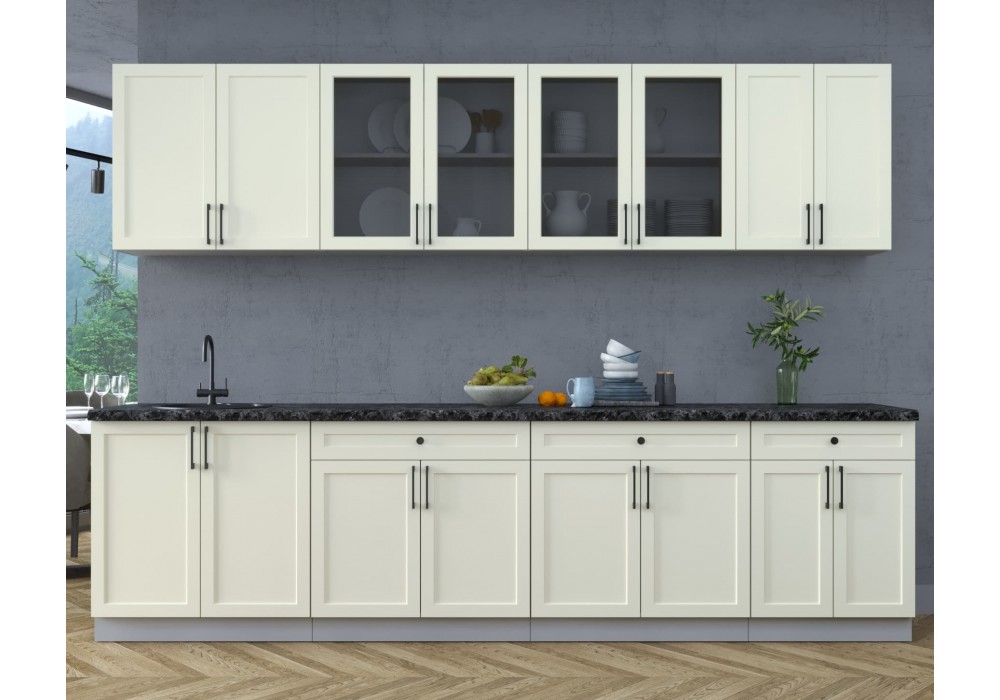 Готовая кухня Тренд Soft-touch 3,0А (Белый/Белый) фабрика Интерлиния в Минске Готовая кухня Тренд Soft-touch 3,0А (Белый/Белый) фабрика Интерлиния