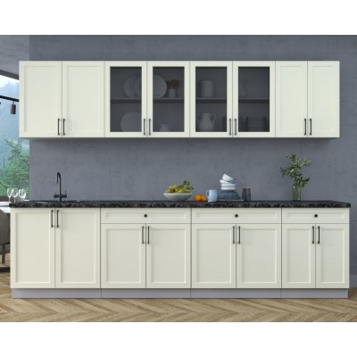 Готовая кухня Тренд Soft-touch 3,0А (Белый/Белый) фабрика Интерлиния Готовая кухня Тренд Soft-touch 3,0А (Белый/Белый) фабрика Интерлиния