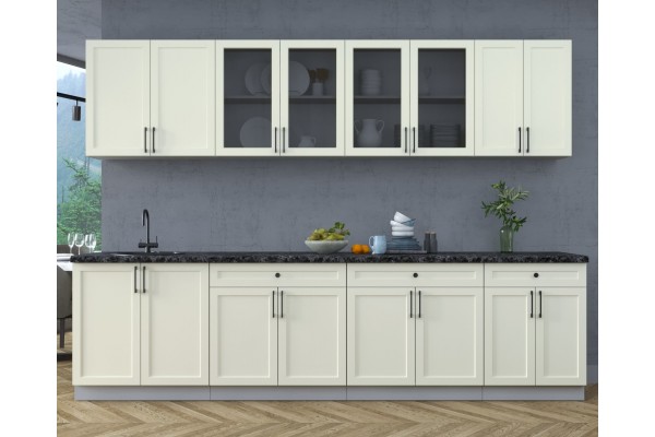 Готовая кухня Тренд Soft-touch 3,0А (Белый/Белый) фабрика Интерлиния