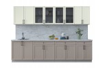Готовая кухня Тренд Soft-touch 3,0А (Белый/Луна) фабрика Интерлиния в Минске Готовая кухня Тренд Soft-touch 3,0А (Белый/Луна) фабрика Интерлиния