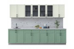 Готовая кухня Тренд Soft-touch 3,0А (Белый/Мята) фабрика Интерлиния в Минске Готовая кухня Тренд Soft-touch 3,0А (Белый/Мята) фабрика Интерлиния