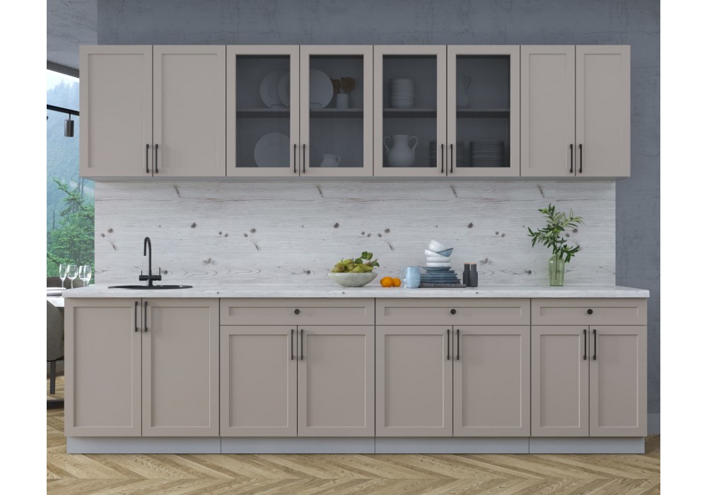 Готовая кухня Тренд Soft-touch 3,0А (Луна/Луна) фабрика Интерлиния в Минске Готовая кухня Тренд Soft-touch 3,0А (Луна/Луна) фабрика Интерлиния