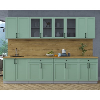 Готовая кухня Тренд Soft-touch 3,0А (Мята/Мята) фабрика Интерлиния Готовая кухня Тренд Soft-touch 3,0А (Мята/Мята) фабрика Интерлиния