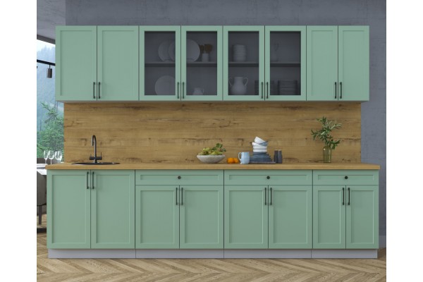 Готовая кухня Тренд Soft-touch 3,0А (Мята/Мята) фабрика Интерлиния