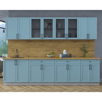 Готовая кухня Тренд Soft-touch 3,0А (Океан/Океан) фабрика Интерлиния Готовая кухня Тренд Soft-touch 3,0А (Океан/Океан) фабрика Интерлиния