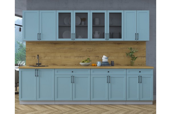 Готовая кухня Тренд Soft-touch 3,0А (Океан/Океан) фабрика Интерлиния