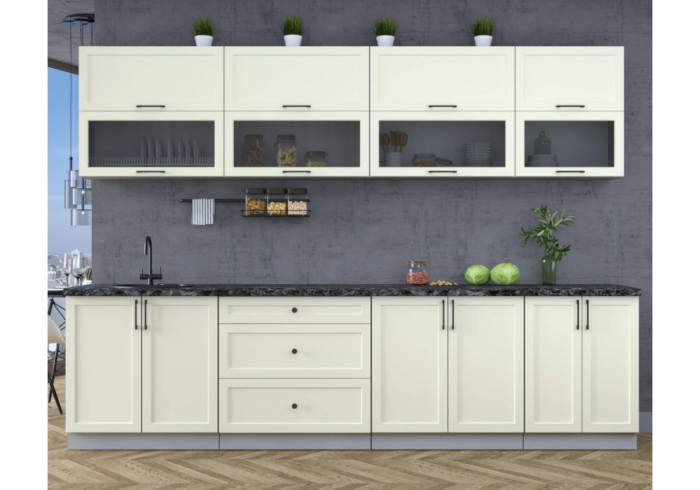 Готовая кухня Тренд Soft-touch 3,0Б (Белый/Белый) фабрика Интерлиния в Минске Готовая кухня Тренд Soft-touch 3,0Б (Белый/Белый) фабрика Интерлиния