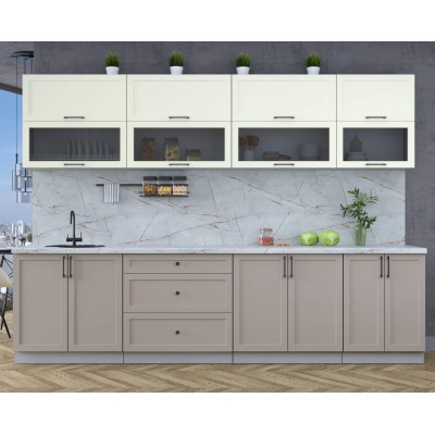 Готовая кухня Тренд Soft-touch 3,0Б (Белый/Луна) фабрика Интерлиния Готовая кухня Тренд Soft-touch 3,0Б (Белый/Луна) фабрика Интерлиния