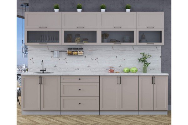 Готовая кухня Тренд Soft-touch 3,0Б (Луна/Луна) фабрика Интерлиния