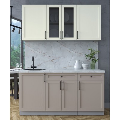 Готовая кухня Тренд Soft-touch 1,6А (Белый/Луна) фабрика Интерлиния Готовая кухня Тренд Soft-touch 1,6А (Белый/Луна) фабрика Интерлиния