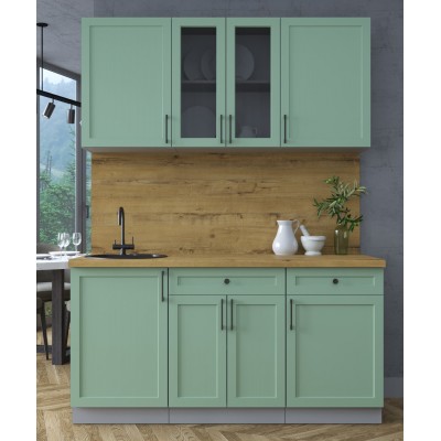 Готовая кухня Тренд Soft-touch 1,6А (Мята/Мята) фабрика Интерлиния Готовая кухня Тренд Soft-touch 1,6А (Мята/Мята) фабрика Интерлиния