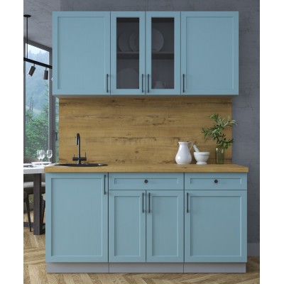 Готовая кухня Тренд Soft-touch 1,6А (Океан/Океан) фабрика Интерлиния Готовая кухня Тренд Soft-touch 1,6А (Океан/Океан) фабрика Интерлиния