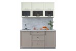 Готовая кухня Тренд Soft-touch 1,6Б (Белый/Луна) фабрика Интерлиния в Минске Готовая кухня Тренд Soft-touch 1,6Б (Белый/Луна) фабрика Интерлиния
