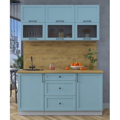 Готовая кухня Тренд Soft-touch 1,6Б (Океан/Океан) фабрика Интерлиния Готовая кухня Тренд Soft-touch 1,6Б (Океан/Океан) фабрика Интерлиния
