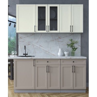 Готовая кухня Тренд Soft-touch 1,7А (Белый/Луна) фабрика Интерлиния Готовая кухня Тренд Soft-touch 1,7А (Белый/Луна) фабрика Интерлиния