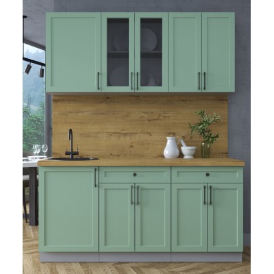 Готовая кухня Тренд Soft-touch 1,7А (Мята/Мята) фабрика Интерлиния Готовая кухня Тренд Soft-touch 1,7А (Мята/Мята) фабрика Интерлиния