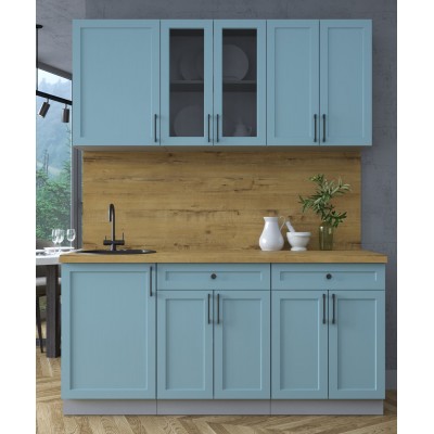 Готовая кухня Тренд Soft-touch 1,7А (Океан/Океан) фабрика Интерлиния Готовая кухня Тренд Soft-touch 1,7А (Океан/Океан) фабрика Интерлиния