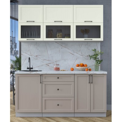 Готовая кухня Тренд Soft-touch 1,7Б (Белый/Луна) фабрика Интерлиния Готовая кухня Тренд Soft-touch 1,7Б (Белый/Луна) фабрика Интерлиния