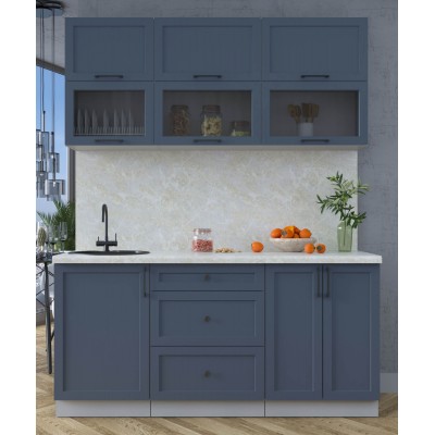 Готовая кухня Тренд Soft-touch 1,7Б (Индиго/Индиго) фабрика Интерлиния Готовая кухня Тренд Soft-touch 1,7Б (Индиго/Индиго) фабрика Интерлиния