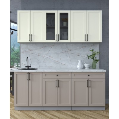 Готовая кухня Тренд Soft-touch 1,9А (Белый/Луна) фабрика Интерлиния Готовая кухня Тренд Soft-touch 1,9А (Белый/Луна) фабрика Интерлиния