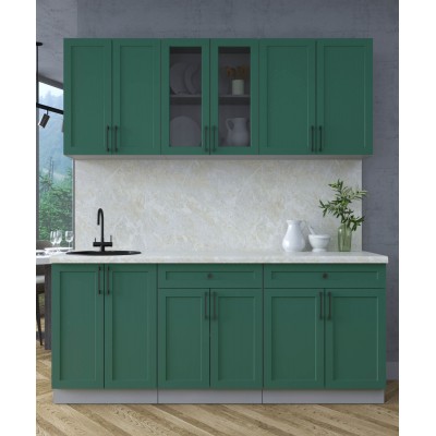 Готовая кухня Тренд Soft-touch 1,9А (Изумруд/Изумруд) фабрика Интерлиния Готовая кухня Тренд Soft-touch 1,9А (Изумруд/Изумруд) фабрика Интерлиния