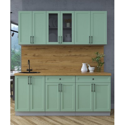 Готовая кухня Тренд Soft-touch 1,9А (Мята/Мята) фабрика Интерлиния Готовая кухня Тренд Soft-touch 1,9А (Мята/Мята) фабрика Интерлиния