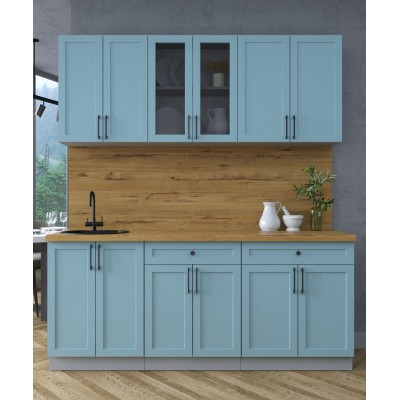 Готовая кухня Тренд Soft-touch 1,9А (Океан/Океан) фабрика Интерлиния Готовая кухня Тренд Soft-touch 1,9А (Океан/Океан) фабрика Интерлиния