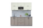 Готовая кухня Тренд Soft-touch 1,9Б (Белый/Луна) фабрика Интерлиния