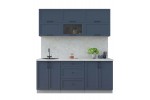 Готовая кухня Тренд Soft-touch 1,9Б (Индиго/Индиго) фабрика Интерлиния