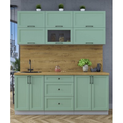 Готовая кухня Тренд Soft-touch 1,9Б (Мята/Мята) фабрика Интерлиния Готовая кухня Тренд Soft-touch 1,9Б (Мята/Мята) фабрика Интерлиния