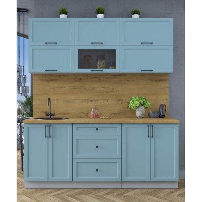 Готовая кухня Тренд Soft-touch 1,9Б (Океан/Океан) фабрика Интерлиния Готовая кухня Тренд Soft-touch 1,9Б (Океан/Океан) фабрика Интерлиния