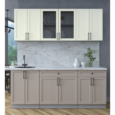 Готовая кухня Тренд Soft-touch 2,0А (Белый/Луна) фабрика Интерлиния Готовая кухня Тренд Soft-touch 2,0А (Белый/Луна) фабрика Интерлиния