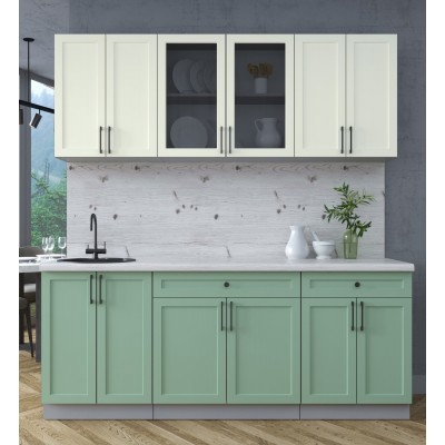 Готовая кухня Тренд Soft-touch 2,0А (Белый/Мята) фабрика Интерлиния Готовая кухня Тренд Soft-touch 2,0А (Белый/Мята) фабрика Интерлиния