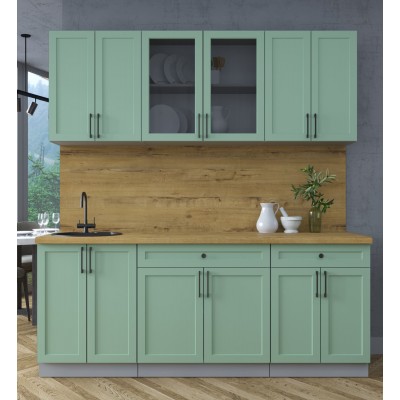Готовая кухня Тренд Soft-touch 2,0А (Мята/Мята) фабрика Интерлиния Готовая кухня Тренд Soft-touch 2,0А (Мята/Мята) фабрика Интерлиния