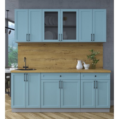 Готовая кухня Тренд Soft-touch 2,0А (Океан/Океан) фабрика Интерлиния Готовая кухня Тренд Soft-touch 2,0А (Океан/Океан) фабрика Интерлиния