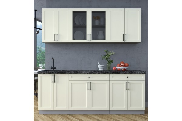 Готовая кухня Тренд Soft-touch 2,1А (Белый/Белый) фабрика Интерлиния