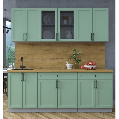 Готовая кухня Тренд Soft-touch 2,1А (Мята/Мята) фабрика Интерлиния Готовая кухня Тренд Soft-touch 2,1А (Мята/Мята) фабрика Интерлиния