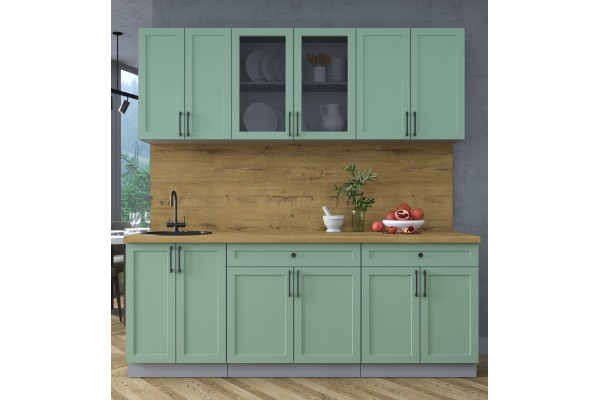 Готовая кухня Тренд Soft-touch 2,1А (Мята/Мята) фабрика Интерлиния
